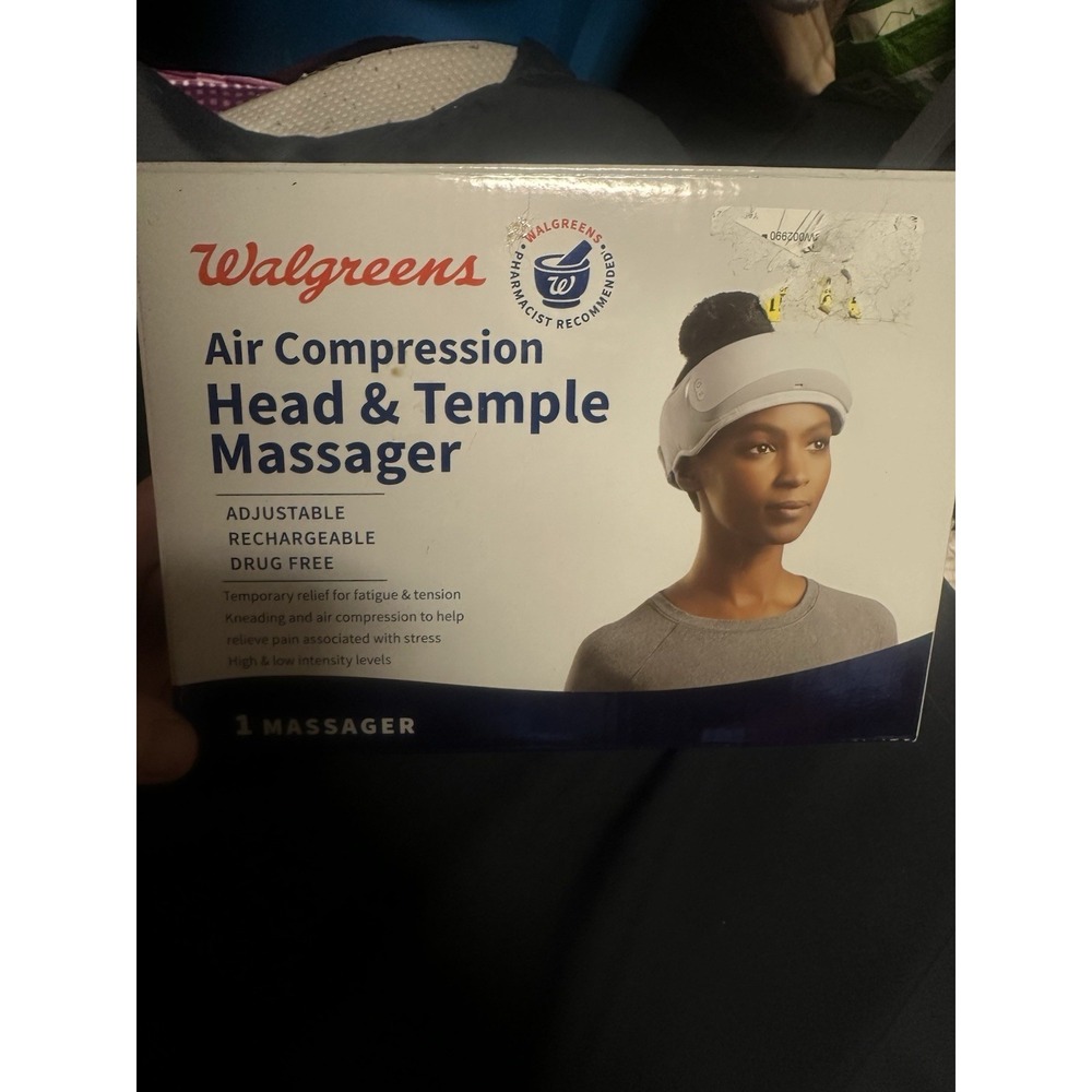 Walgreens Air Compression Head & Temple Massager Tension 509537 Rechargeable